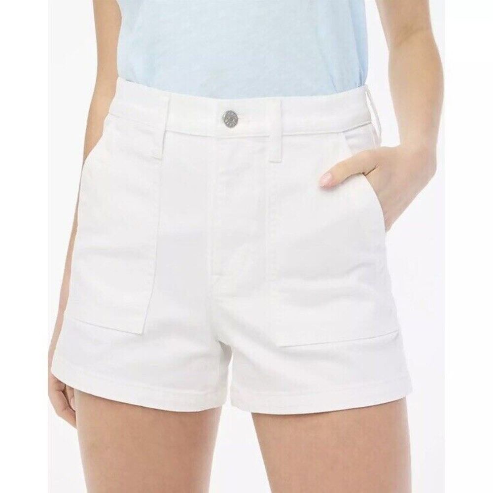 J Crew Shorts Women's Size 28 White Utility Denim Casual Stretch Trendy US NWT